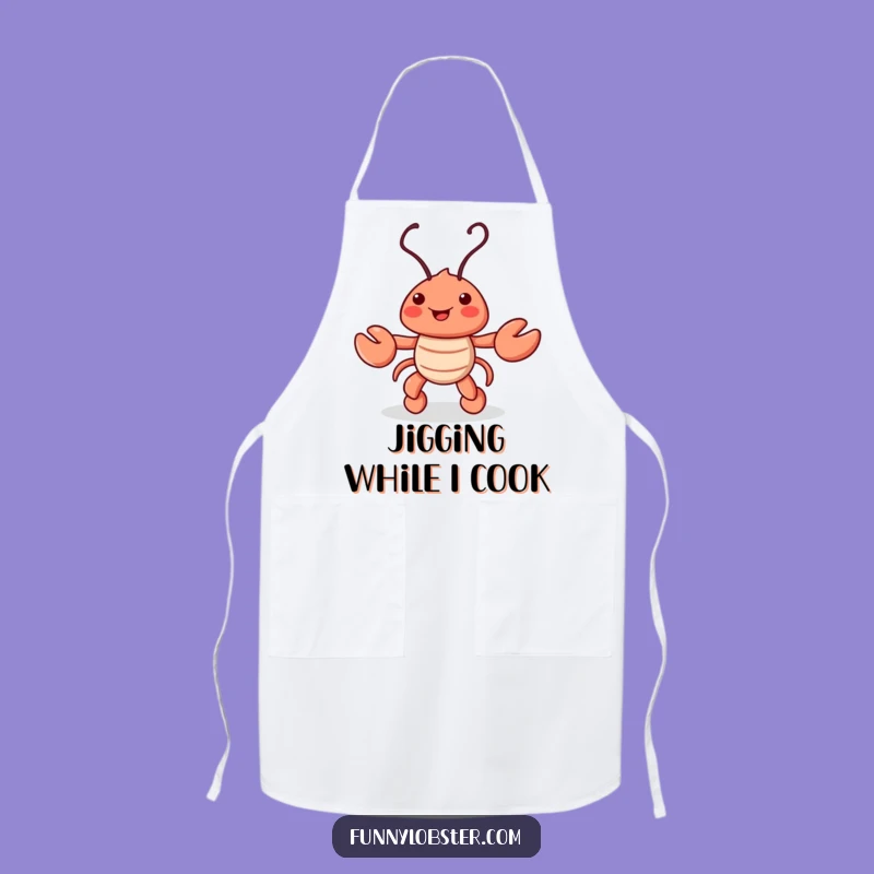 Funny Lobster Apron: Dancing Jig Chef, Kitchen Moves, Humorous Gift