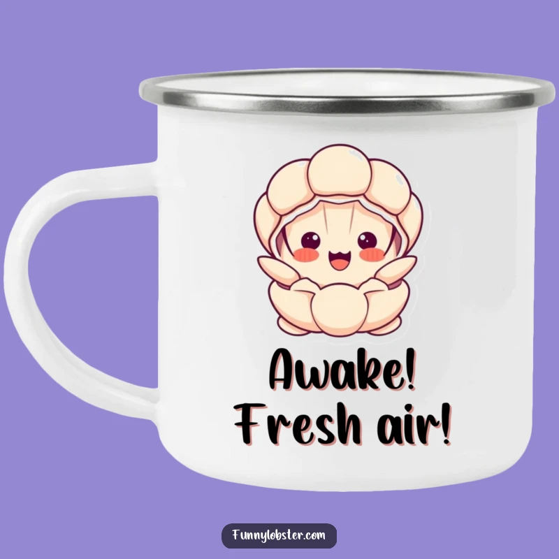 Funny Kawaii Clam Camping Mug: Adventures with Surprise and Laughter