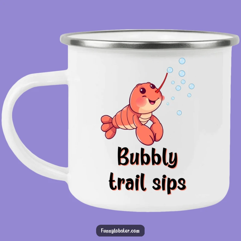 Funny Lobster Camping Mug: Cheerful Bubble Blower, Rugged Humorous Gift