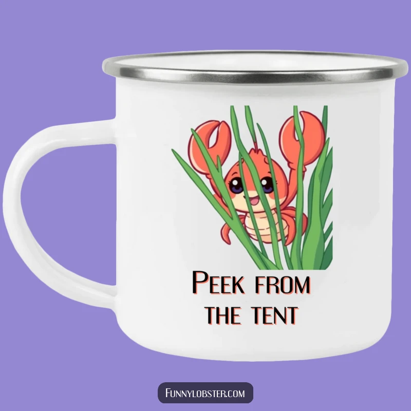 Funny Lobster Camping Mug: Seaweed Peeker, Adventurous Humor, Humorous Gift