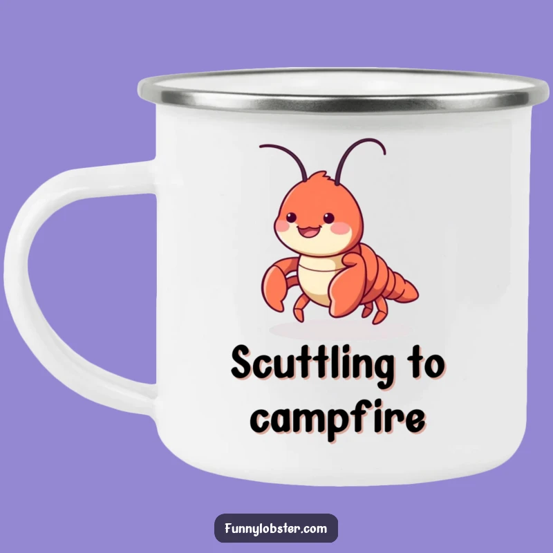 Funny Scuttling Lobster Camping Mug - Playful Outdoor Adventure Gift