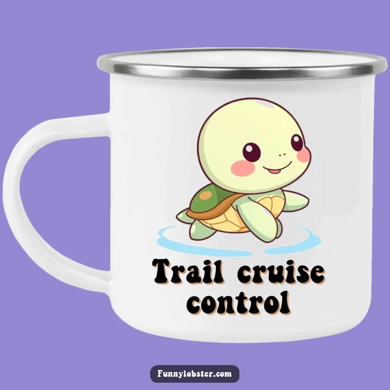 Funny Kawaii Turtle Camping Mug: Happy Paddles on the Go