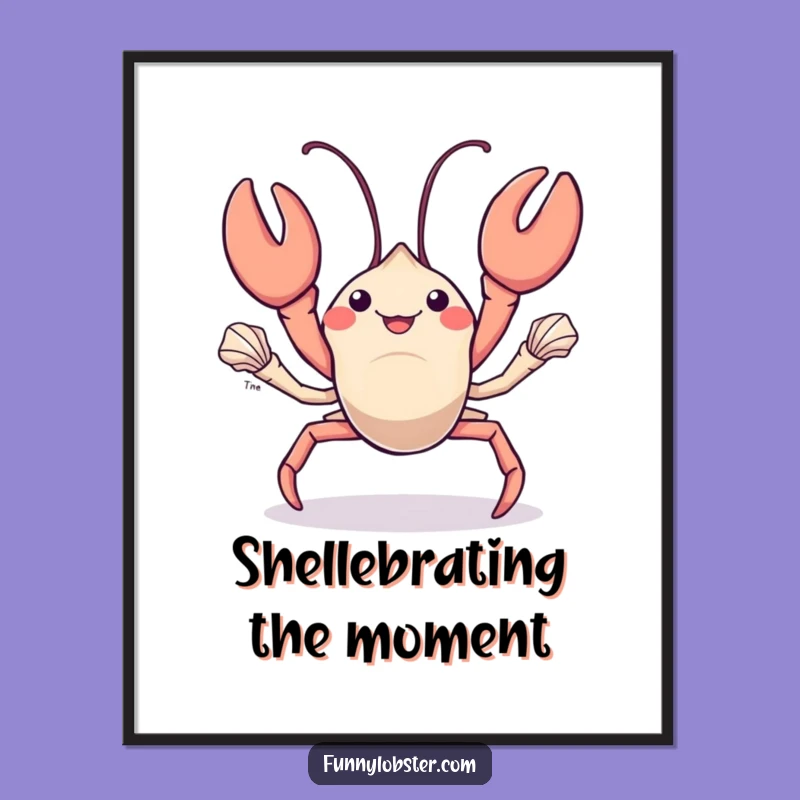 Funny Kawaii Lobster Juggling Digital Art: Skilled Decor, Hilarious Humorous Gift