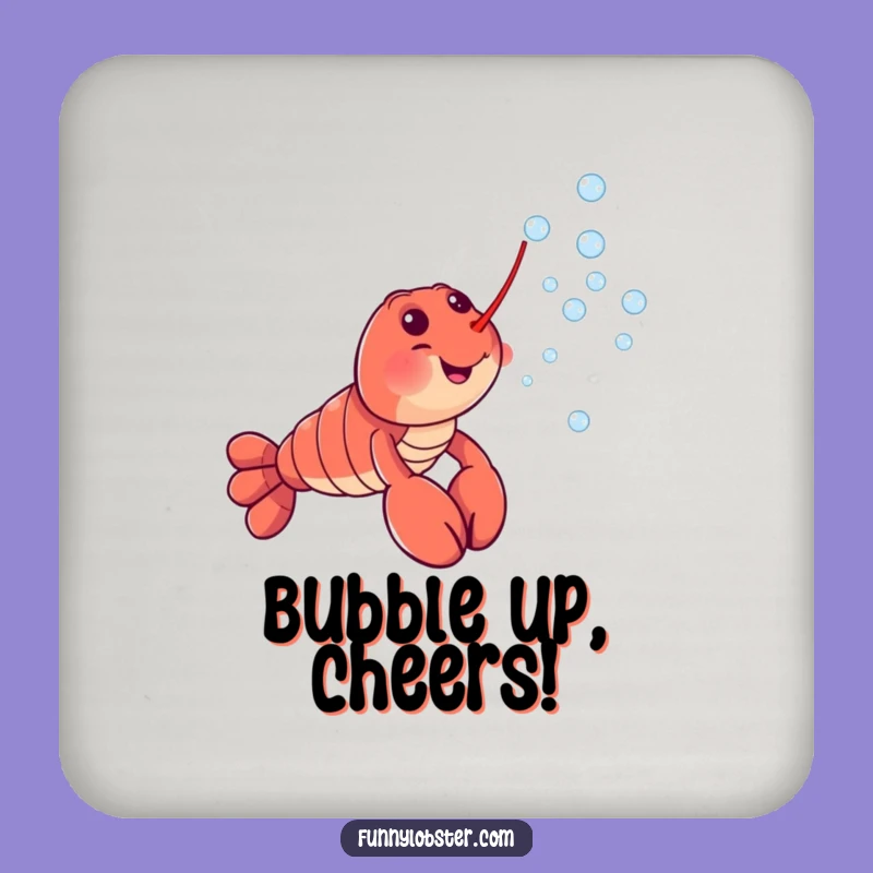 Funny Lobster Coaster: Cheerful Bubble Blower Protection, Humorous Gift