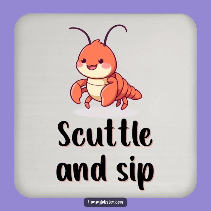 Funny Scuttling Lobster Coaster Set - Playful Drink Protection Gift
