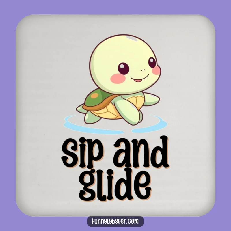 Funny Kawaii Turtle Coaster: Gentle Paddles for Your Drinks