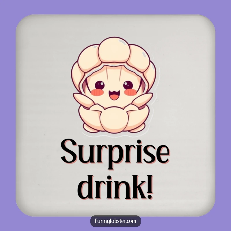 Funny Kawaii Clam Coaster: Protect Surfaces with Ocean Humor