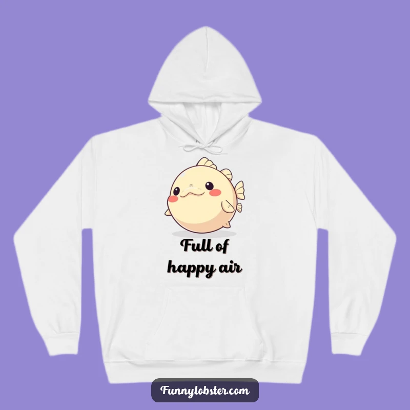 Funny Kawaii Pufferfish Hoodie: Cozy Puffs, Warm Gift