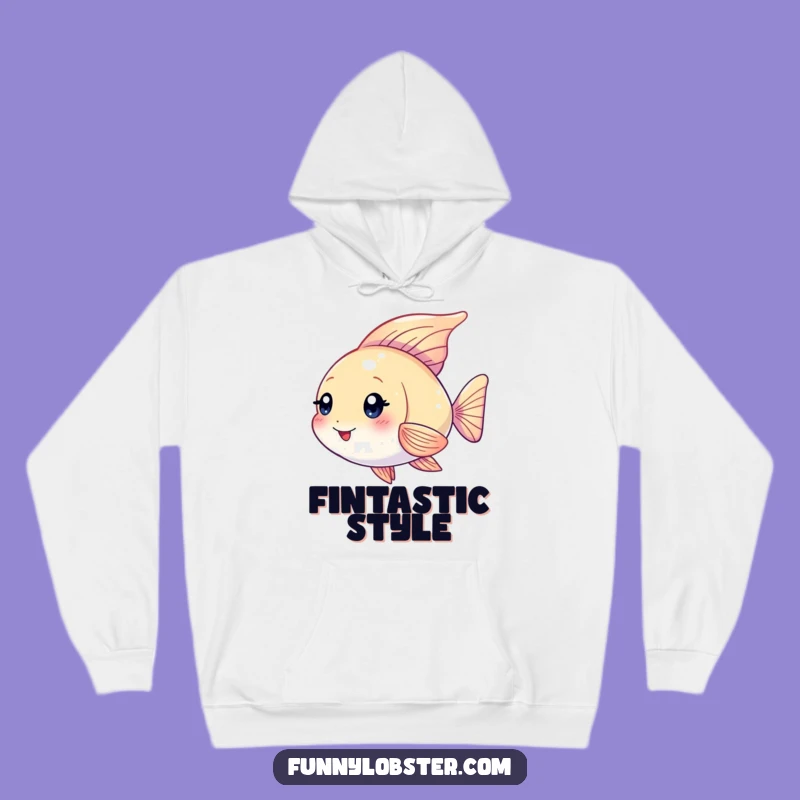Funny Kawaii Angelfish Hoodie: Shimmering Comfort and Playful Style
