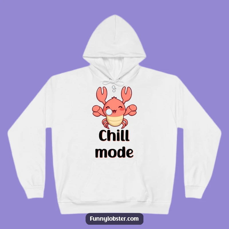 Funny Kawaii Lobster Bubble Hoodie: Cozy Comfort for Your Happy Sighs