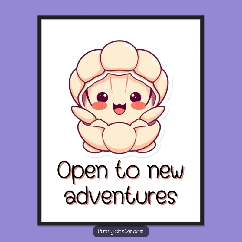 Free Printable Kawaii Clam Art: Hilarious Surprise Funny Downloadable Decor!