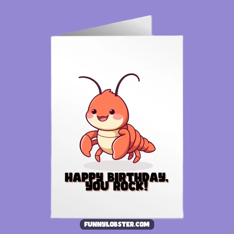 Free Printable Birthday Card: Cute Lobster Scuttle, Funny Downloadable Gift