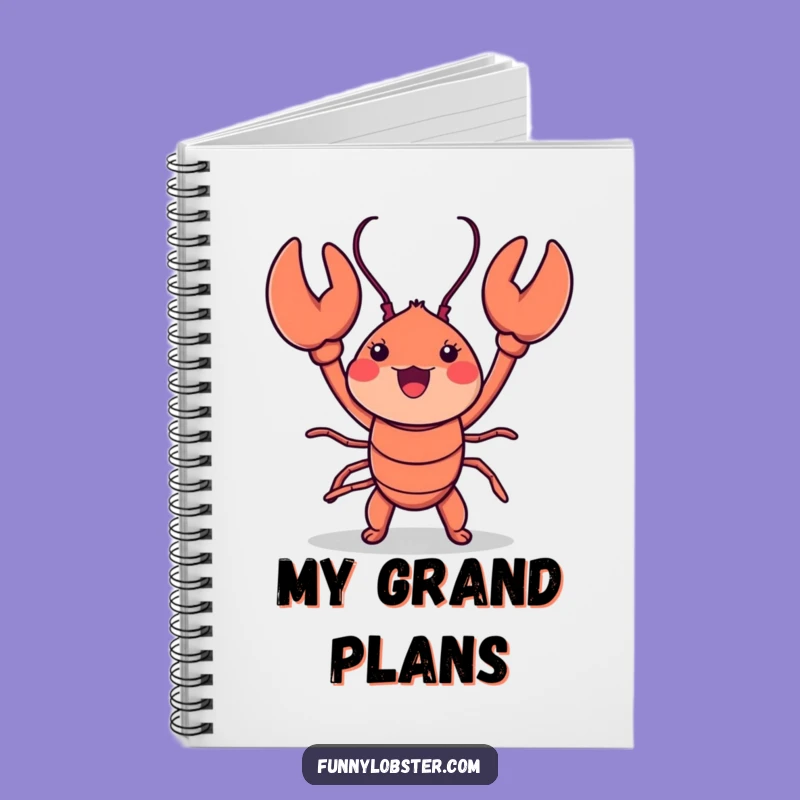 Funny Kawaii Lobster Dance Notebook: Jot Down Ideas with Crustacean Charm