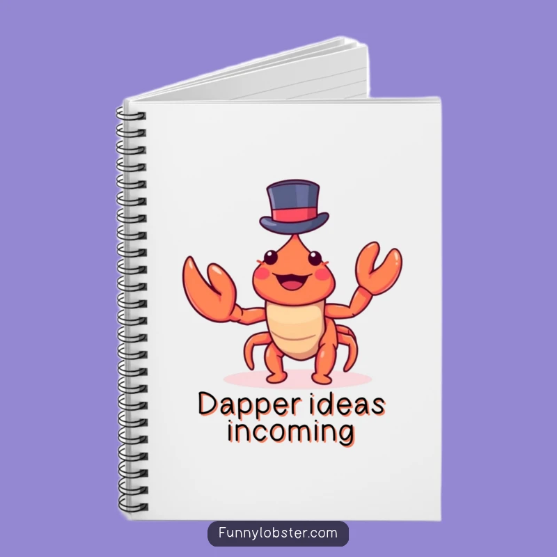 Funny Kawaii Lobster Top Hat Notebook: Dapper Journal, Hilarious Humorous Gift