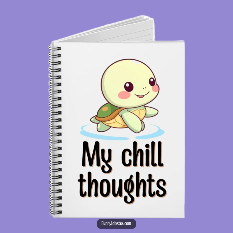 Funny Kawaii Turtle Notebook: Jot Down Happy Thoughts