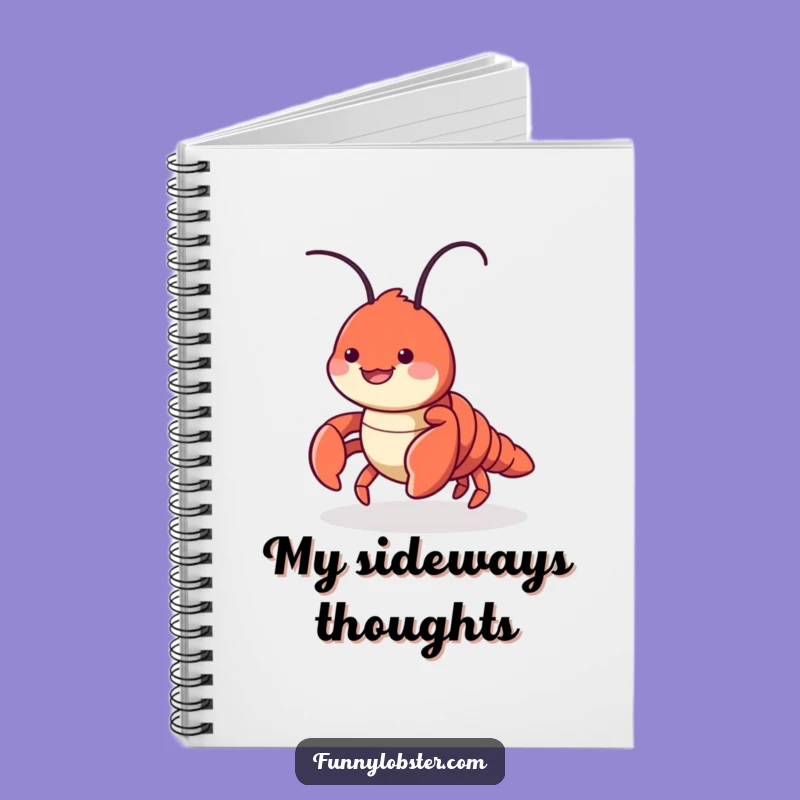 Funny Scuttling Lobster Notebook - Playful Journal & Fun Gift