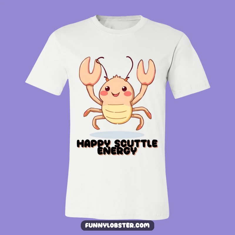 Funny Kawaii Lobster Scuttle T-Shirt: Playful Crustacean Apparel, Humorous Gift