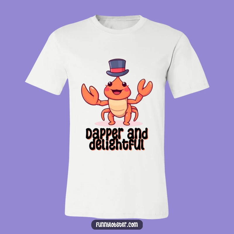 Funny Kawaii Lobster Top Hat T-Shirt: Stylish Crustacean Apparel, Humorous Gift