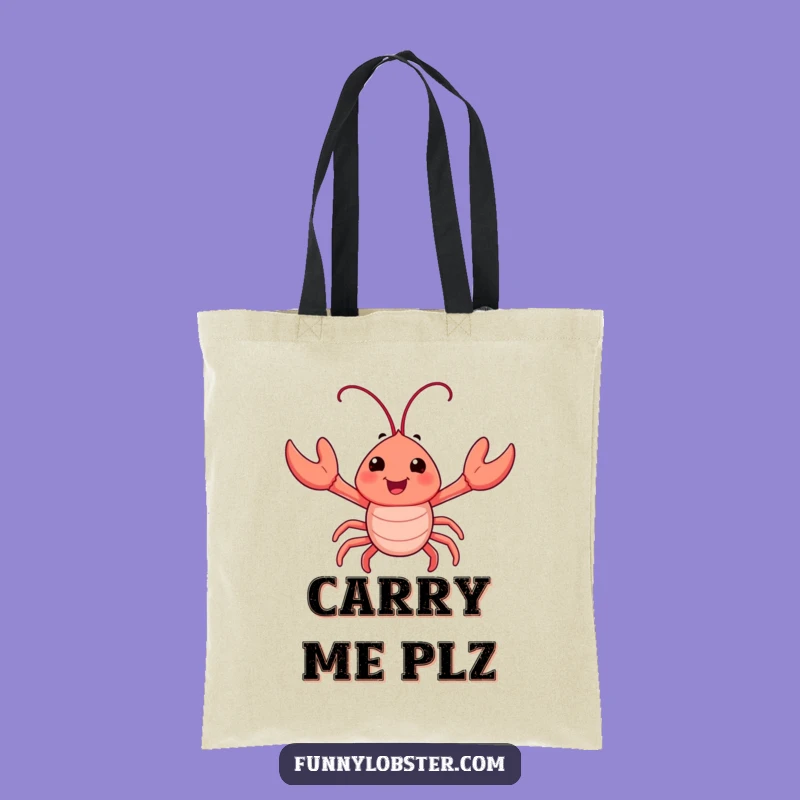 Funny Happy Lobster Wave Tote Bag - Stylish & Comical Sea Companion Gift