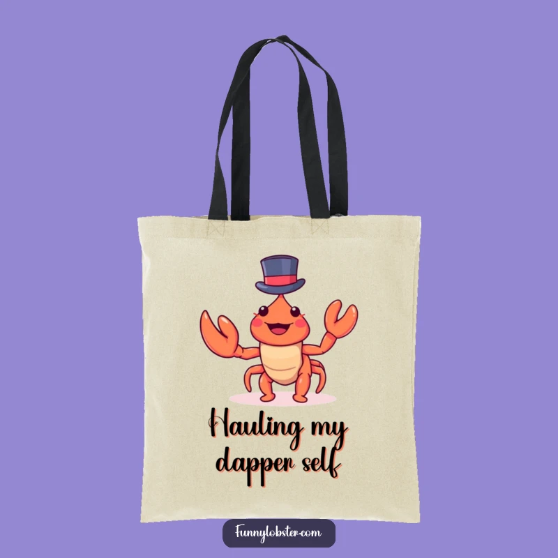 Funny Kawaii Lobster Top Hat Tote Bag: Chic Accessory, Hilarious Humorous Gift